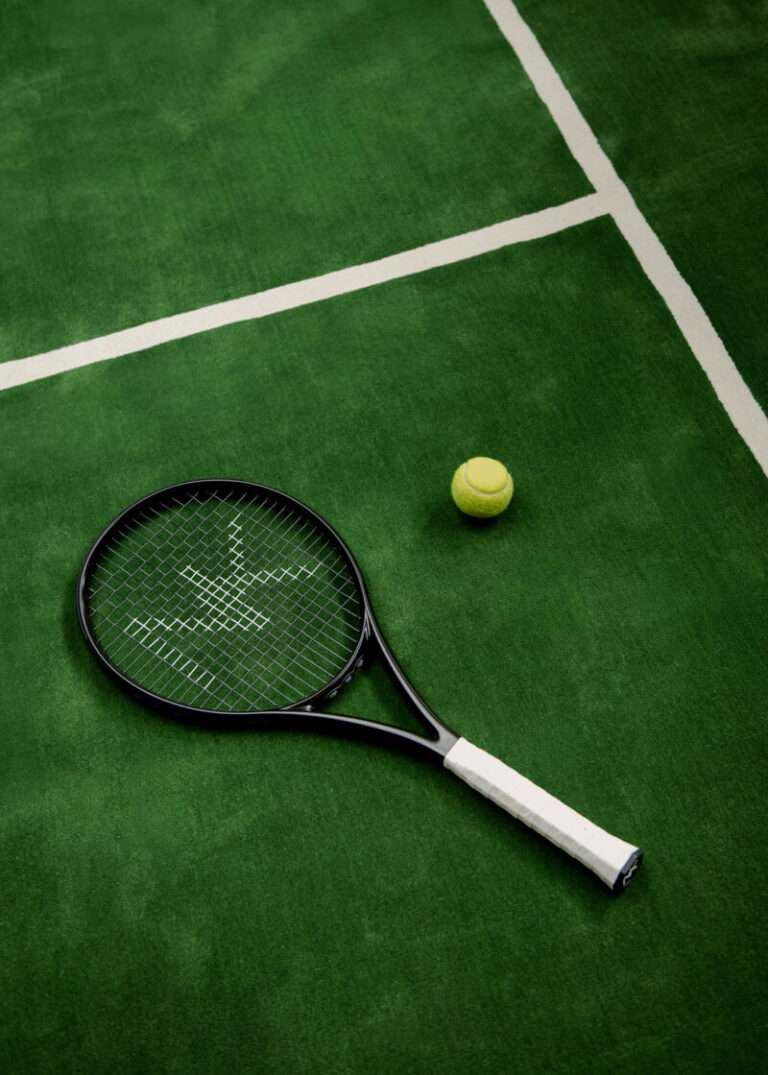 Nordic Knots Turns the Tennis Court Into a Graphic Rug Collection