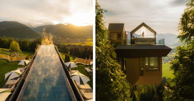 This Mountain Hotel in the Dolomites Has a “Sky Pool” and Spa Suspended Above the Valley