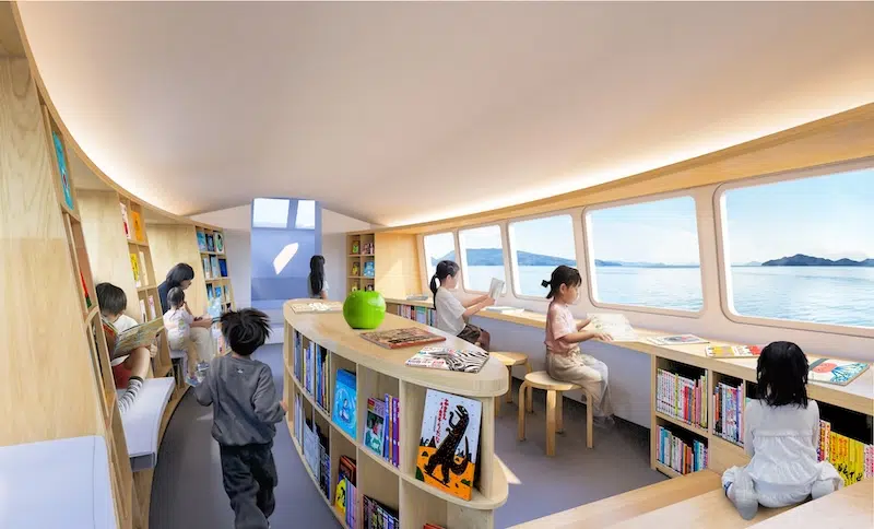 Hon no Mori-go Floating Children's Library by Tadao Ando