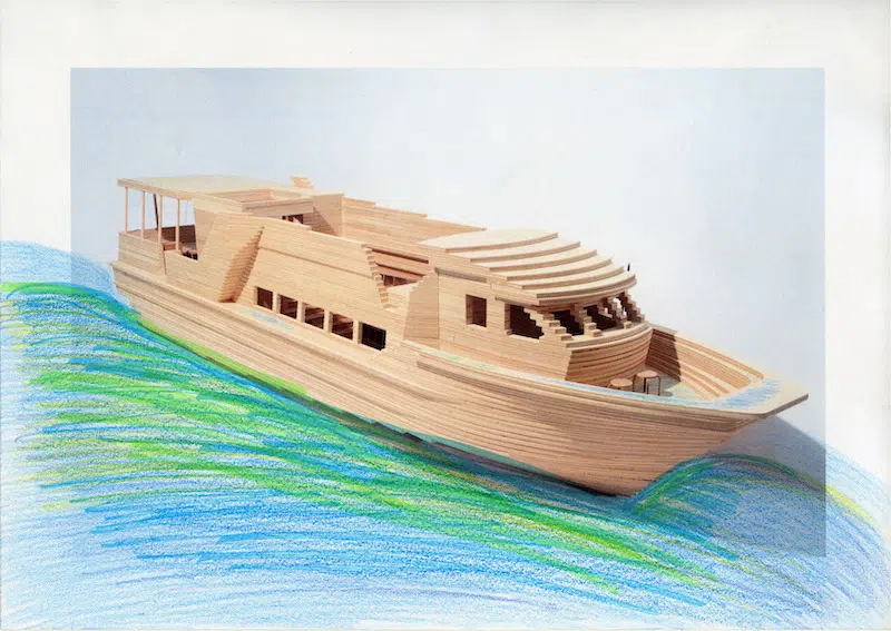 Diagram of Floating Library on Boat