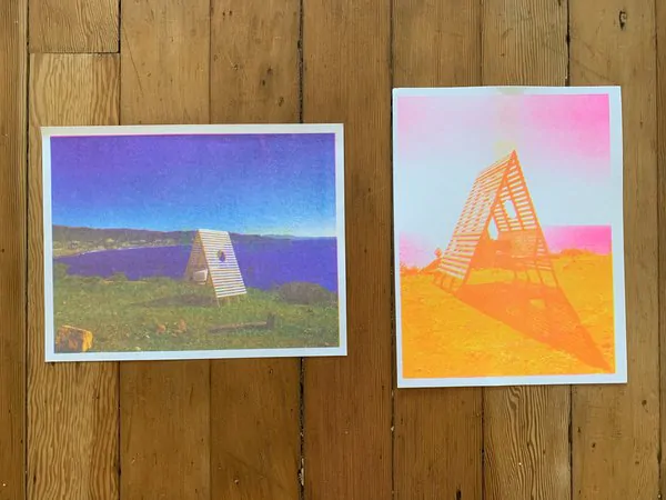 Sitting Structure #8 risograph prints